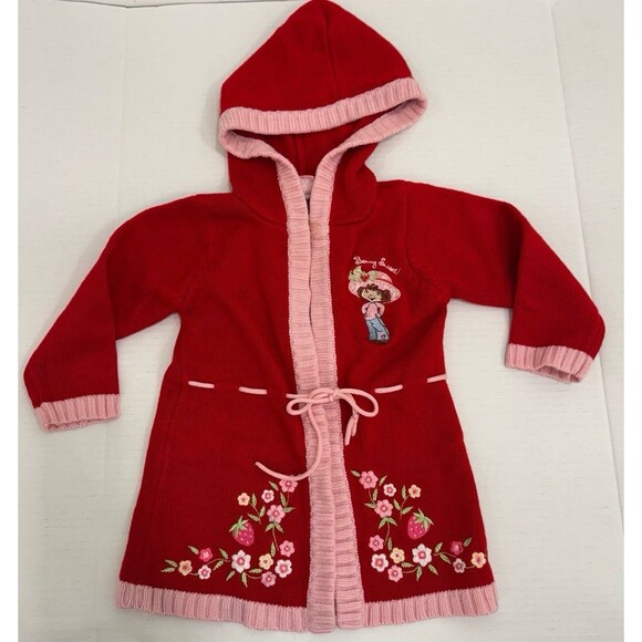 Vintage Strawberry Shortcake Toddler Girl’s 2T Sweater Sweatshirt Cardigan - Picture 1 of 9